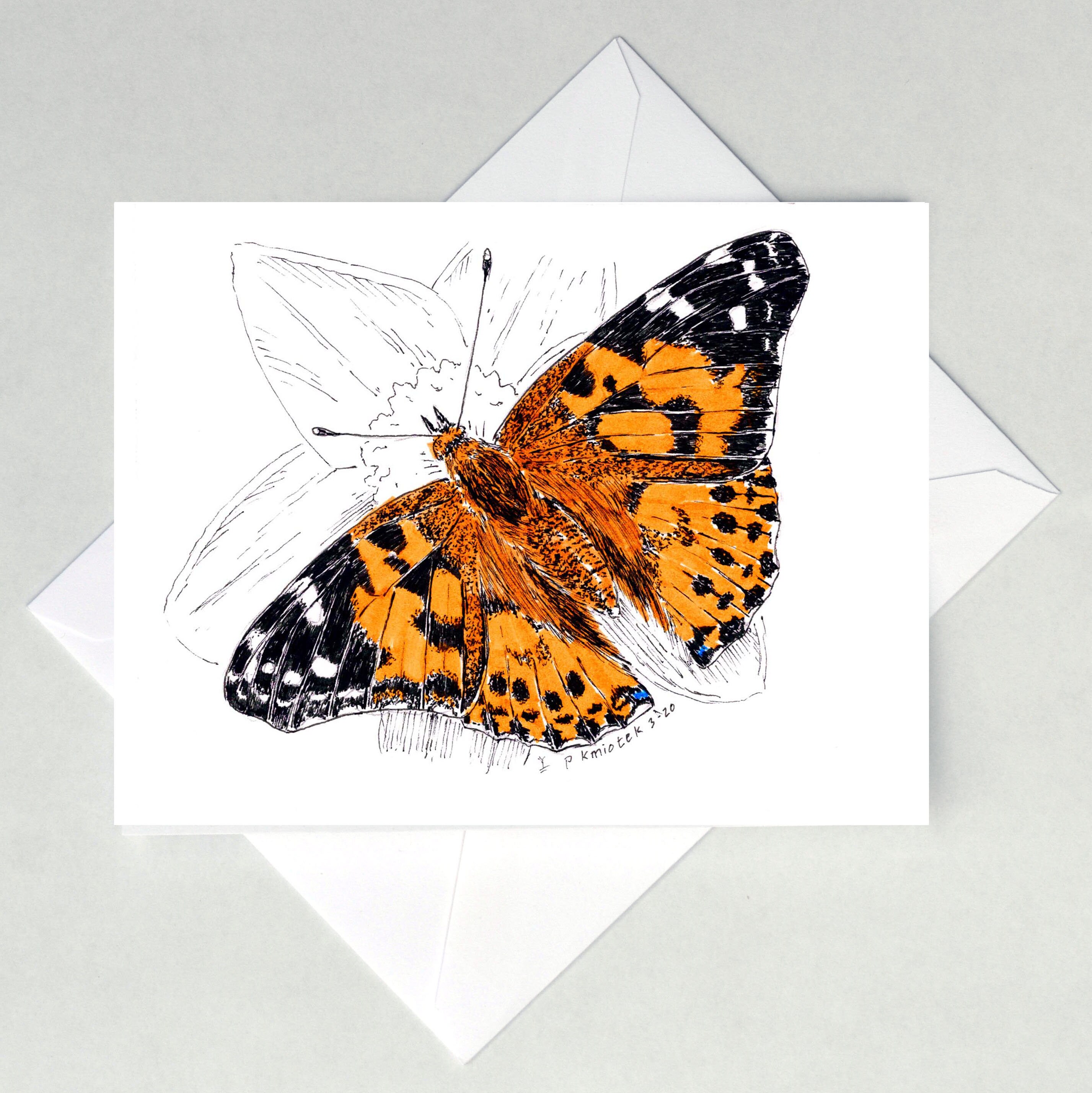 Painted Lady Butterfly Note Cards - Etsy