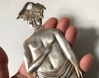Antique Ex voto male figure, infant, Infant Jesus, in silver, vintage early 1900s, Italy