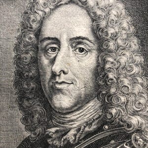 Incisione acquaforte, Ritratto di Eugenio di Savoia, prima metà del XVIII,  anno domini 1716, Italia