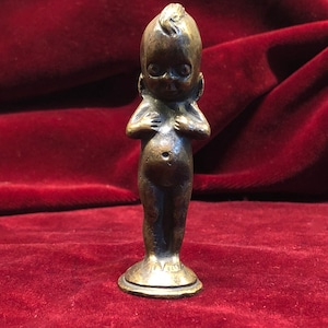 Kewpie, bronze wax seal stamp, mascot, lucky charm, Targa Florio, 1920, Italy