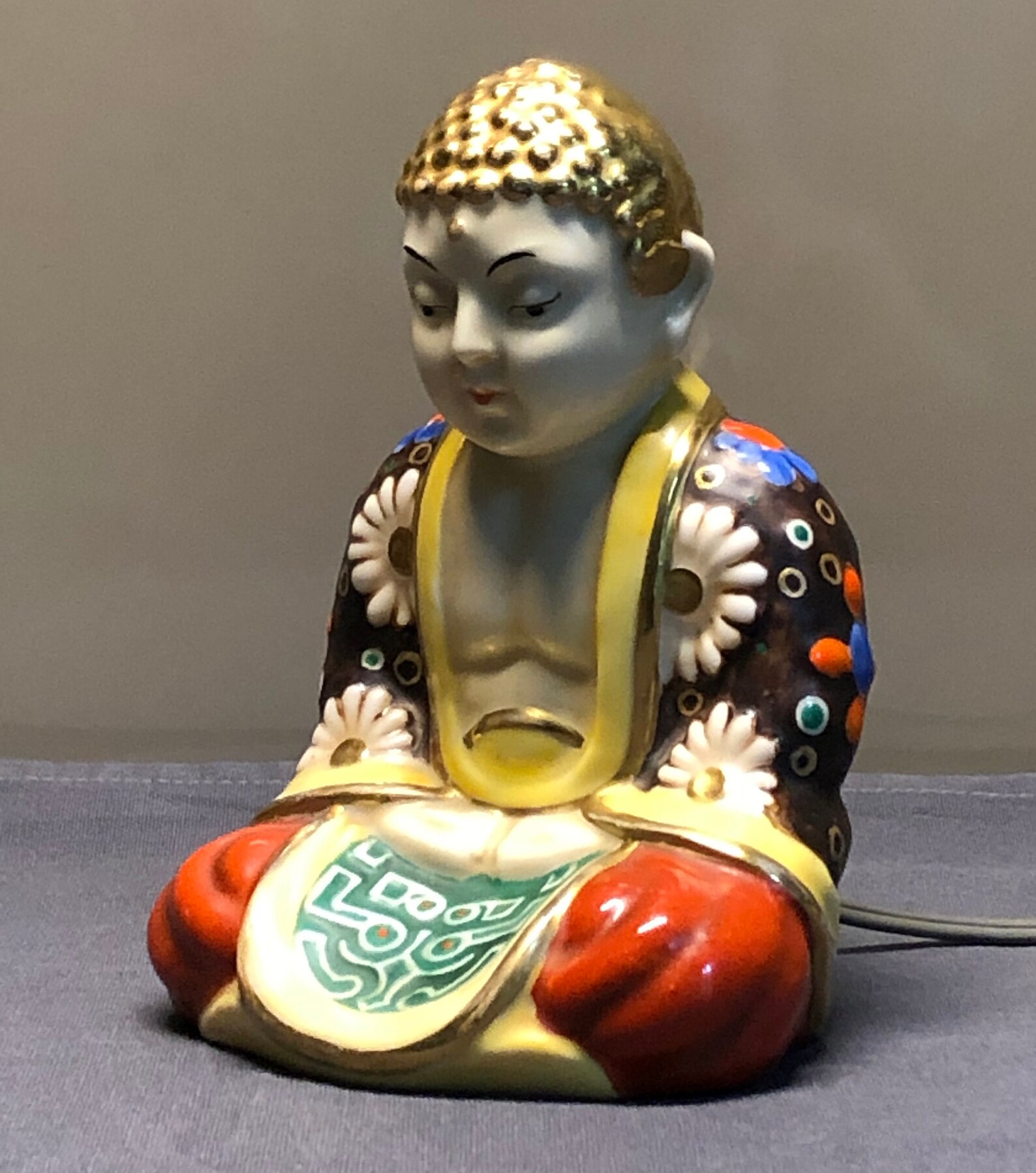 Antique Large Ceramic Lamp Buddha Perfume Night Lamp Scent Etsy