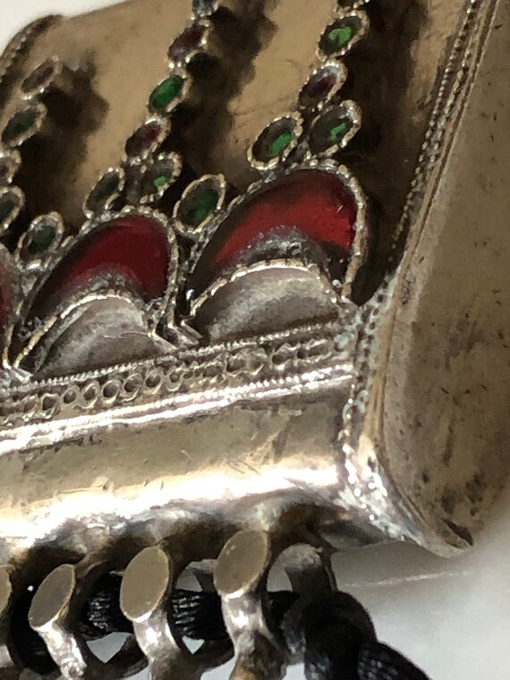 Antique Silver Amulet Pendant | Early 1900s Middle Eastern/Indian Ritual Relic Holder | Travel Relic Necklace | Collectible Silver Object View 6