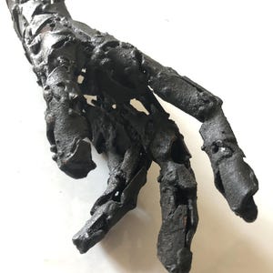 Mid Century Brutalist Iron Hand Sculpture, Industrial Art Object, Post War Brutalist Art, 1950s-60s, Italy