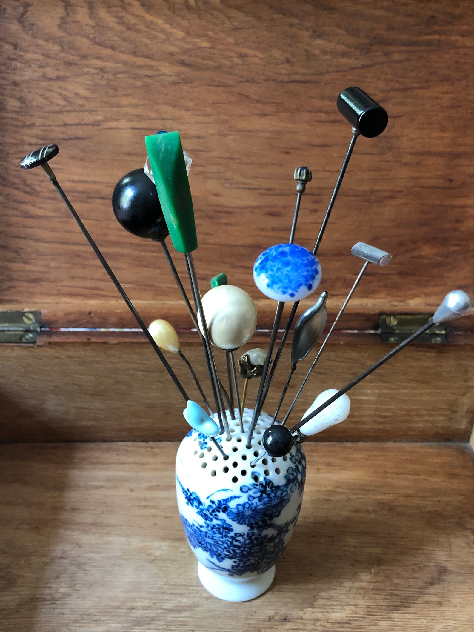 Lot of ceramic pin holders and mixed group of pins early Etsy