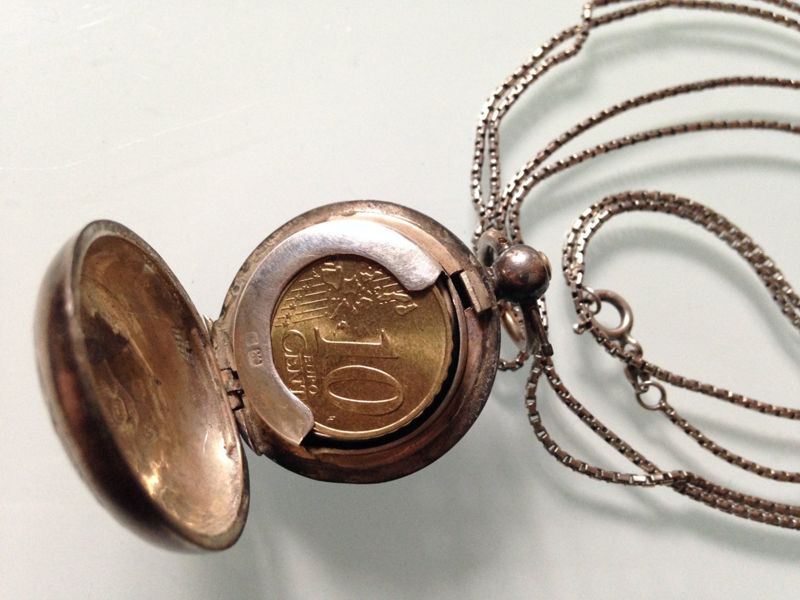 Antique Pendant Sterling Silver Coin Holder Coin Case Etsy