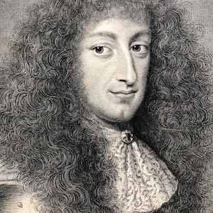 Incisione acquaforte, Carlo Emanuele II Duca di Savoia, ritratto, firmata Robert Nanteuil, anno 1668