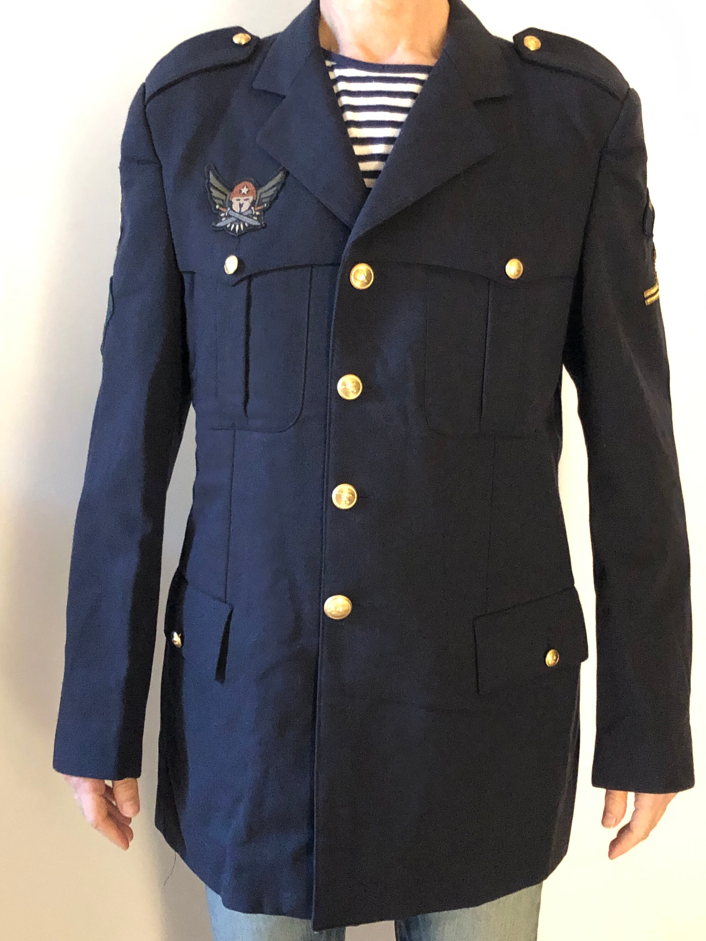 イタリア空軍 短丈ジャケット70s 芸術の国…製？【イタリアの軍服】空軍コットンフライト
