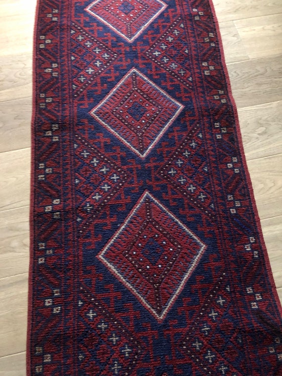 アフガニスタン ヴィンテージキリム 1990s Afghan Long Runner Rug