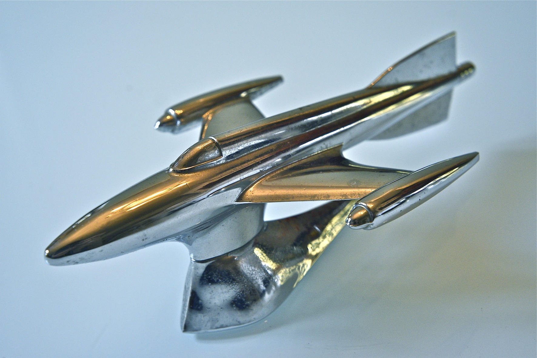 Vintage Chrome Rocket Jet HOOD ORNAMENT MASCOT Art Deco1940s Etsy