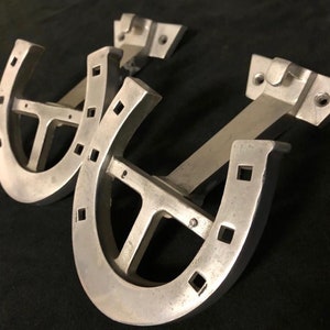 Vintage Mid-Century Horseshoe Coat Hooks – Aluminum, Set of 2 – 1950s/60s, Italy