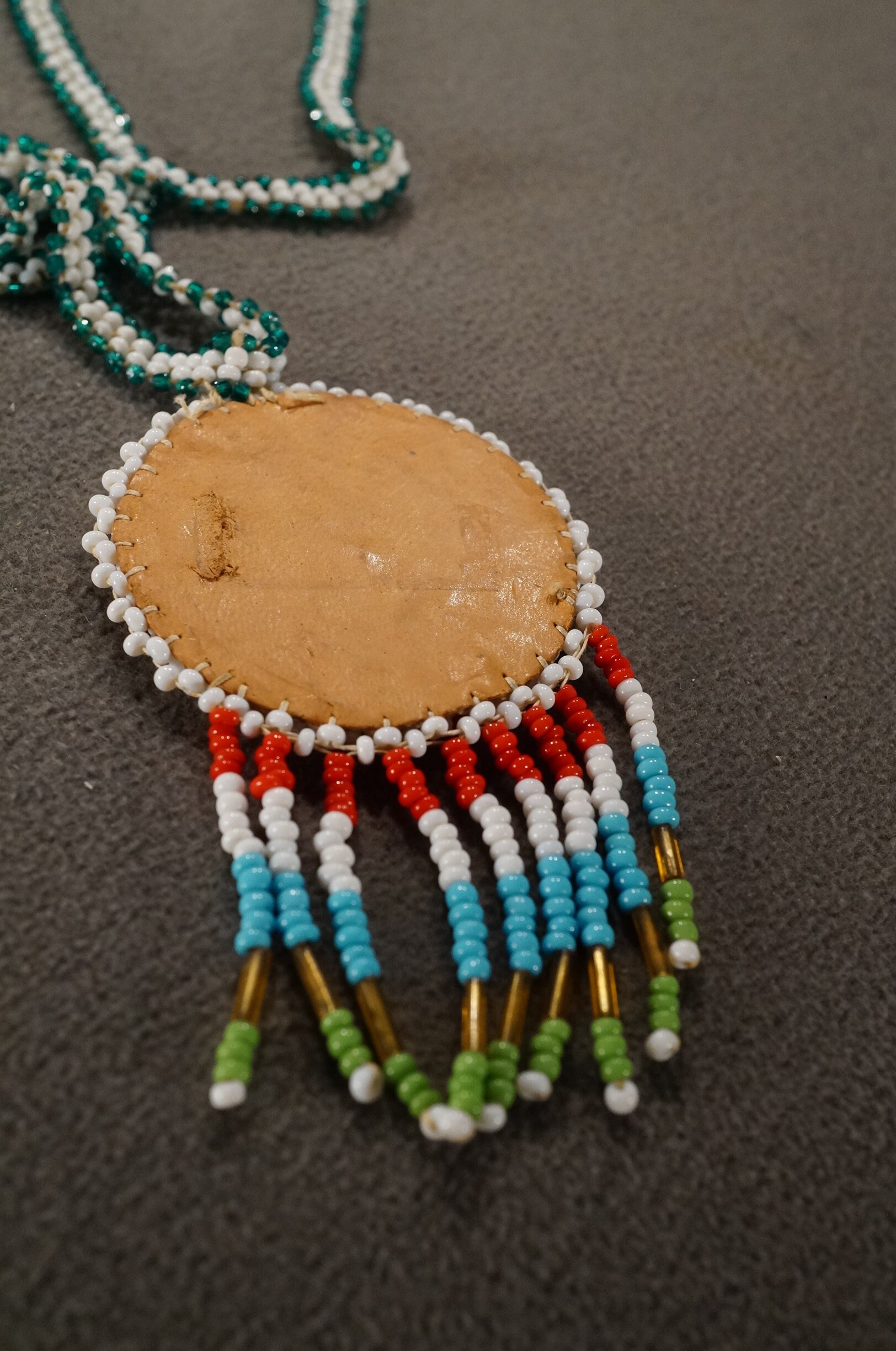 Vintage Art Deco Style Micro Glass Beads Tassel Dangle Bib Style