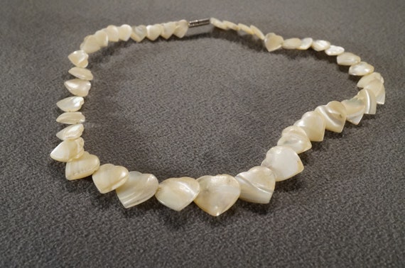 Vintage Art Deco Style Genuine Mother of Pearl He… - image 1