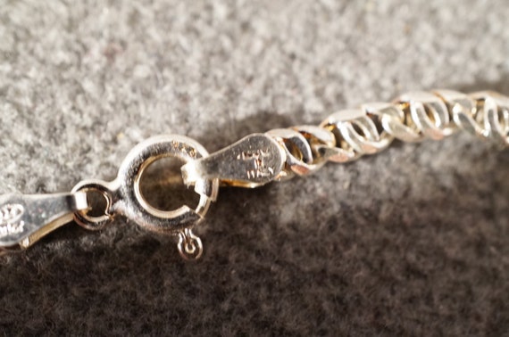 Vintage Traditional Style Sterling Silver Line Link Bracelet Vintage Traditional Style Sterling Silver Line Link Bracelet