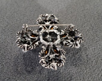 正式的 Vintage Victorian Style Silver Tone Faux Pearl Rhinestone バッグ
