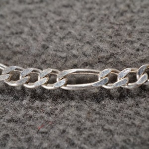Vintage Traditional Style Oblong Link Sterling Silver Bracelet Jewelry     K