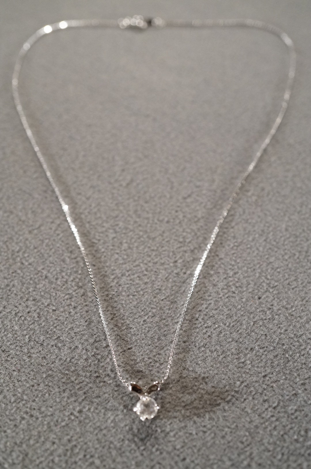 Vintage Art Deco Style Sterling Silver Genuine White Topaz Round