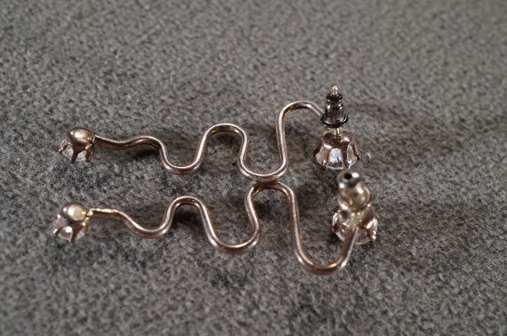 vintage sterling silver drop dangle earrings in s… - image 4