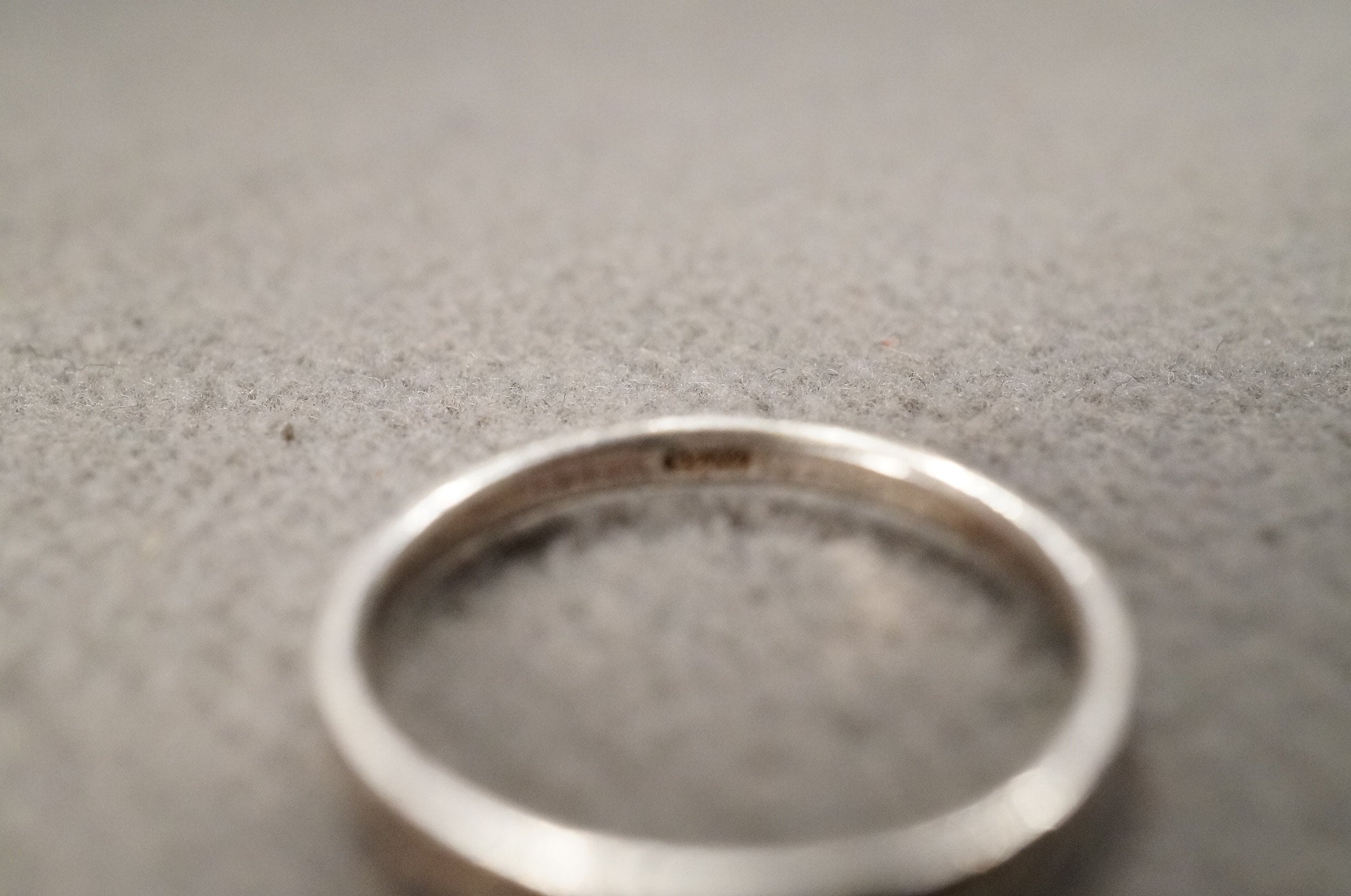 Vintage Sterling Silver Sparkly Etched Classic Eternity Style