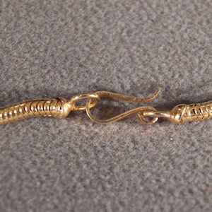 Vintage Yellow Gold Tone Bold Tubular Snake Link Chain 3 Strand Necklace Jewelry **RL