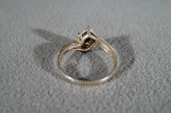 vintage sterling silver fashion ring with marquis… - image 3