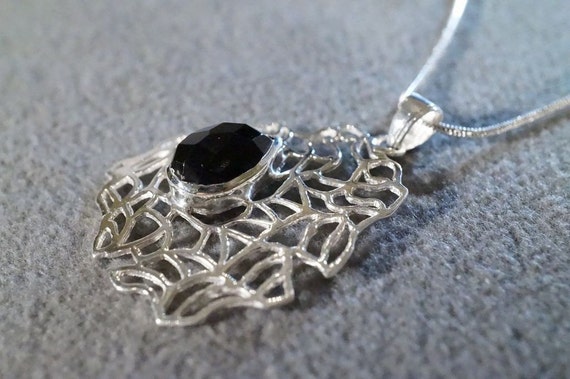 Vintage Sterling Silver Twisted Fancy Etched Scro… - image 3