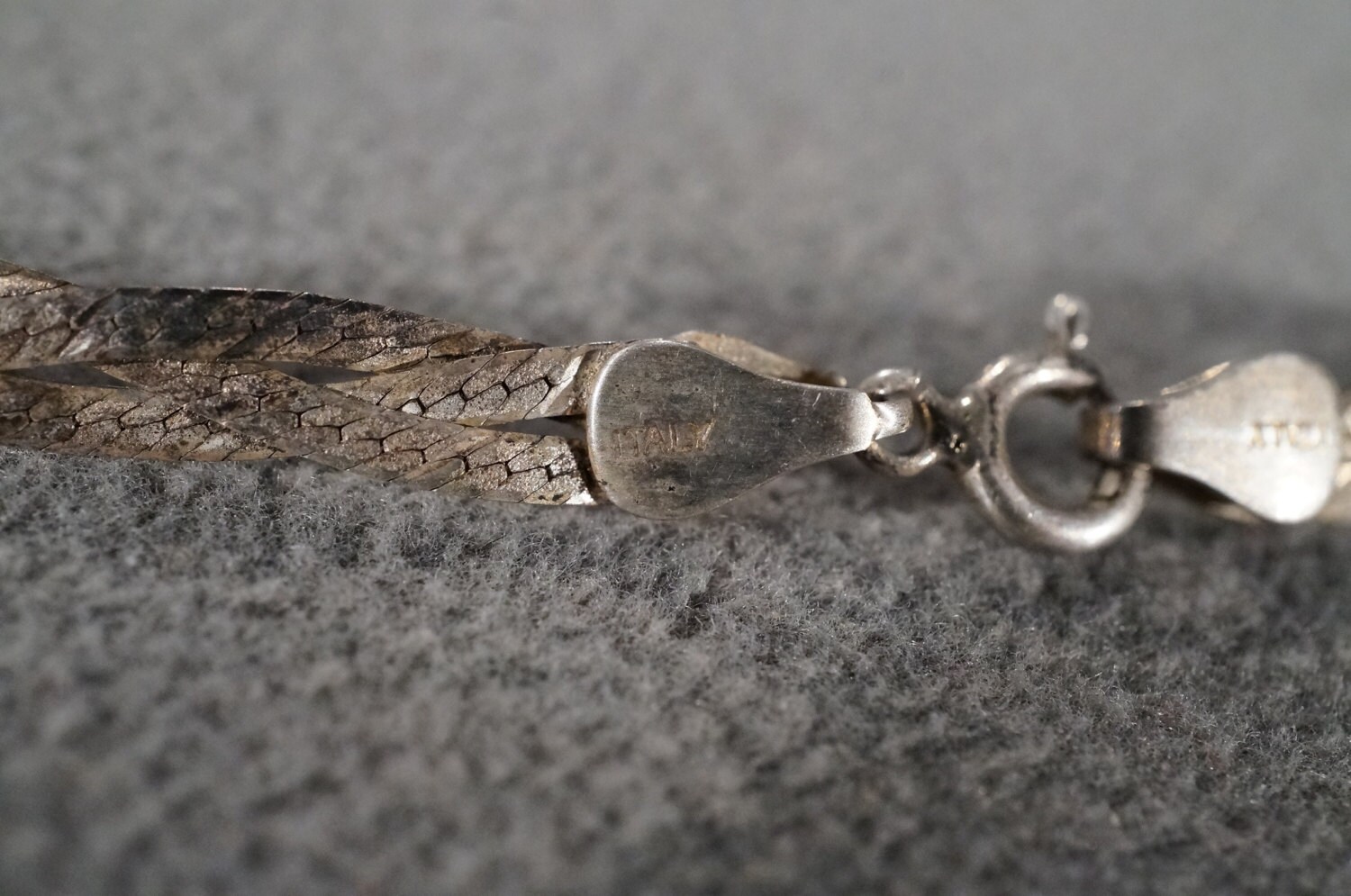 Vintage Art Deco Style Sterling Silver Woven Multi Strand
