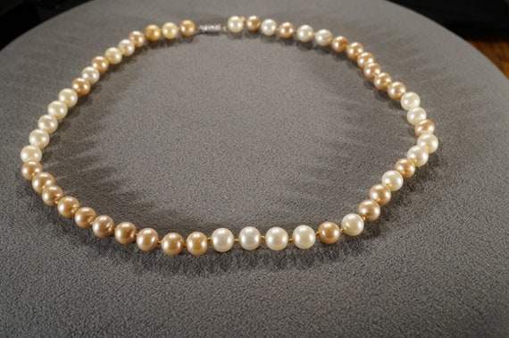 Vintage Vicrtorian Style Silver Tone Faux Pearl R… - image 1