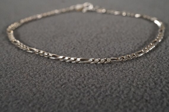 Vintage Art Deco Style Sterling Silver Line Link Chain