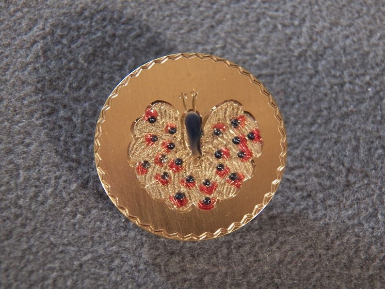 Vintage VAN DELL Gold Filled Stunning Peacock Theme Enameled Pin Brooch Fabulous!~~ **RL