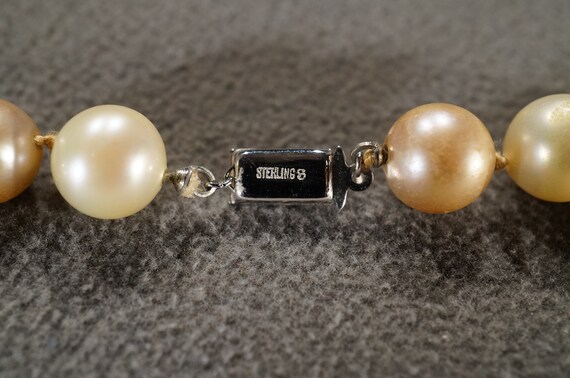 Vintage Vicrtorian Style Silver Tone Faux Pearl R… - image 6