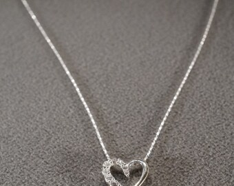 Vintage Art Deco Style Sterling Silver Genuine Cubic