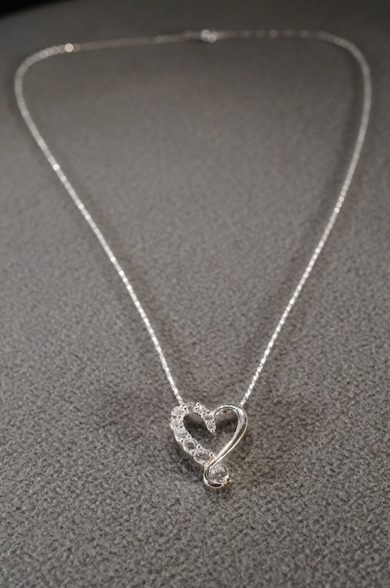 Vintage Art Deco Style Sterling Silver Genuine Cubic