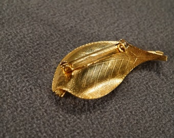 Vintage Art Deco Style Yellow Gold Tone Rhinestone Glass