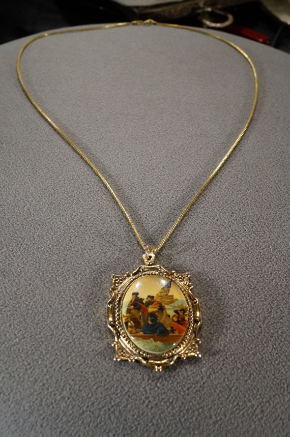 UNYKTOUCH Handcraft Saint Andrew Oval Porcelain Pendant ~ with 18+4 inch Extender Chain UNYKTOUCH Handcraft Saint Andrew Oval Porcelain Pendant ~ with 18+4 inch Extender Chain