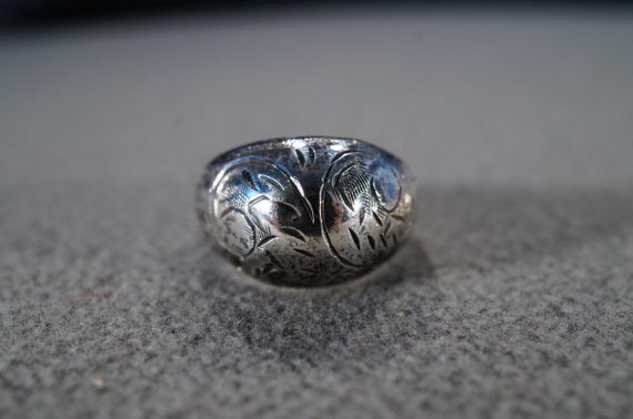 Vintage Art Deco Style Sterling Silver Scrolled D… - image 1