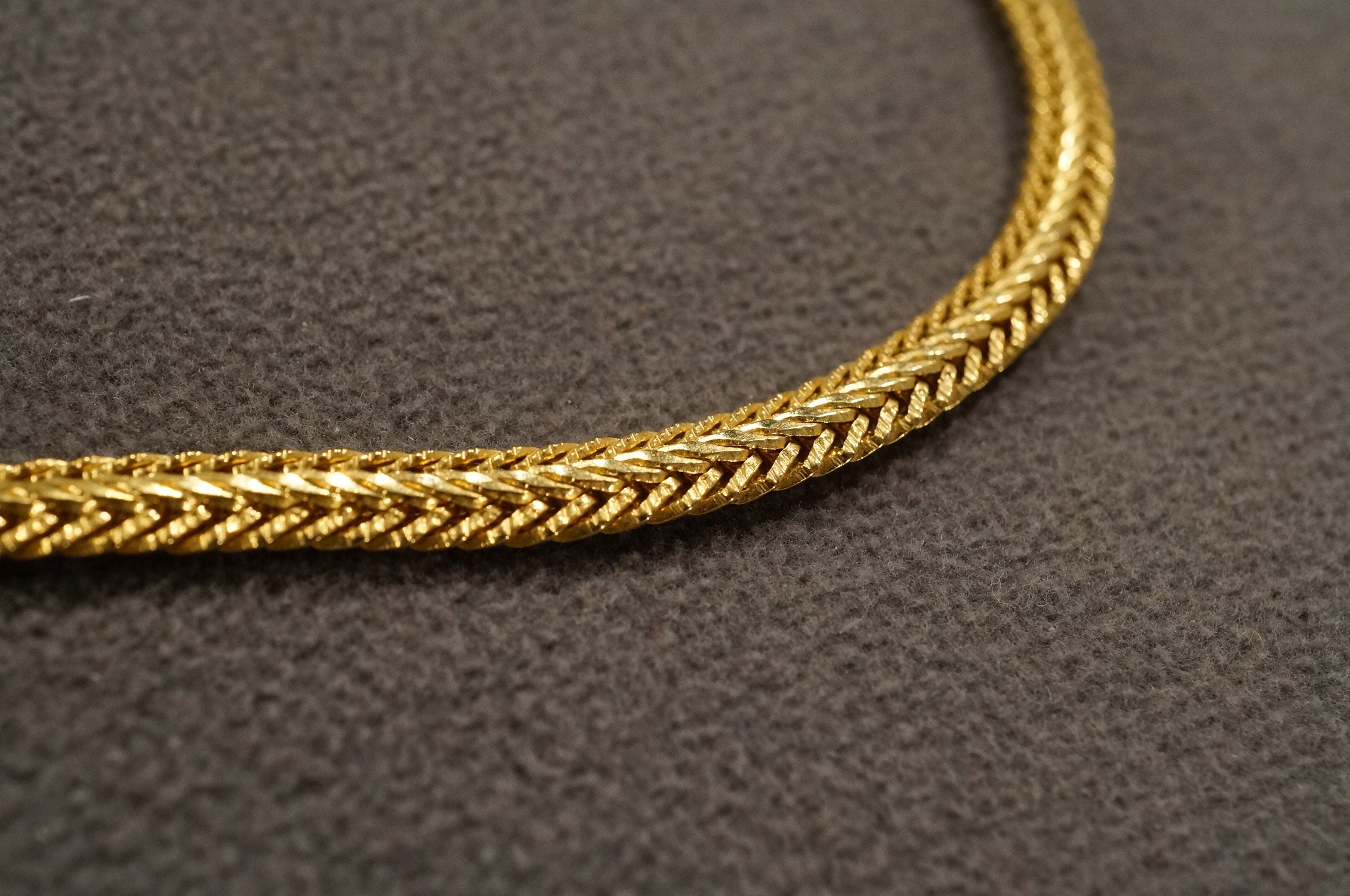 gold necklace vintage ゴールドネックレス Vintage Art Deco Style Yellow Gold Tone Chain Necklace