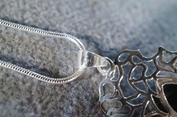 Vintage Sterling Silver Twisted Fancy Etched Scro… - image 4