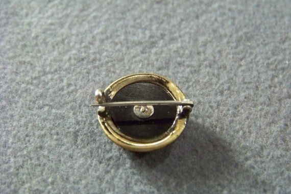 Vintage 12 K Yellow Gold Filled Round Black Onyx … - image 3