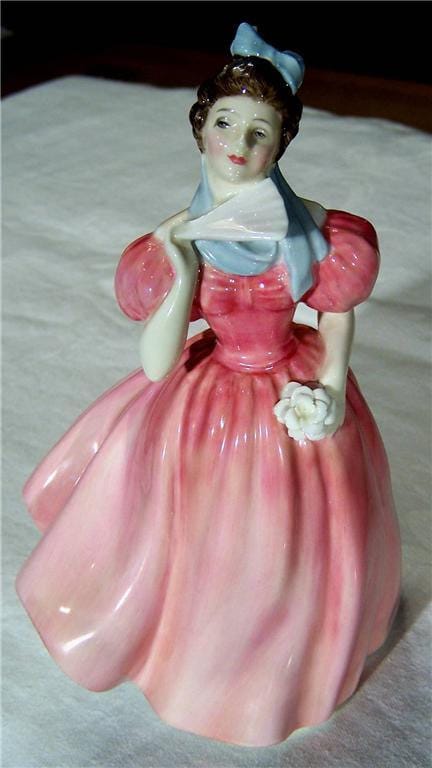 royal doulton figurines pink dress Royal Doulton Figurine: "just for You" Pretty Lady, HN5140