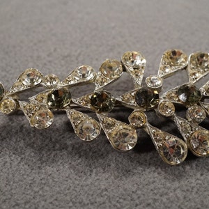 Vintage Art Deco Style Silver Tone Rhinestone Glass Stone Multi Shaped Pin Brooch Jewelry -K#78