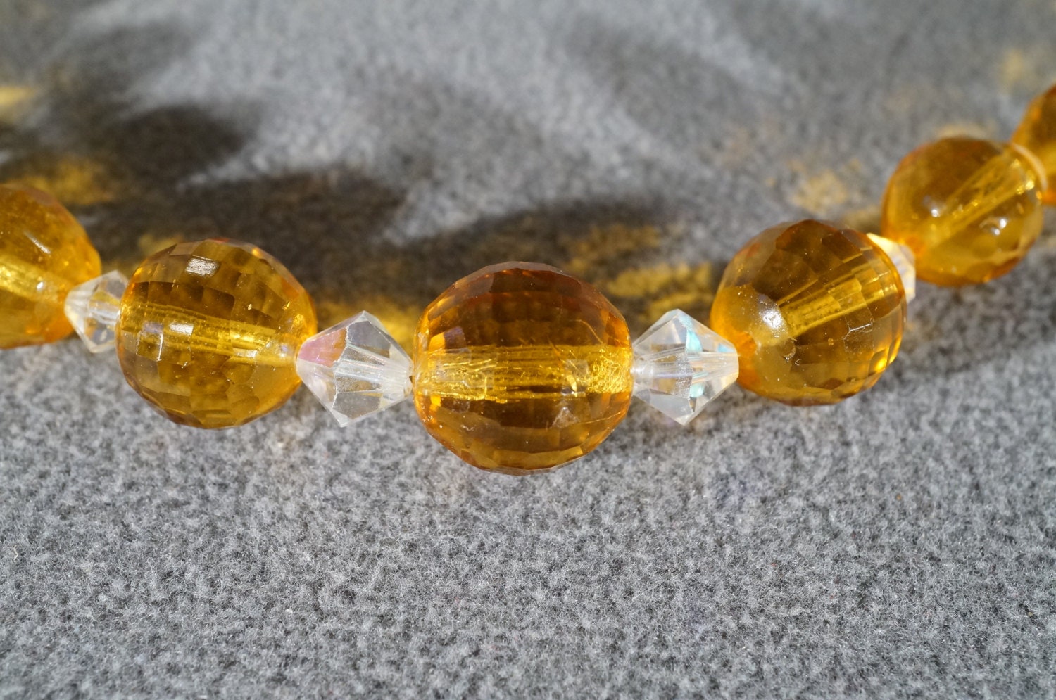 ＜TOILE＞GLASS BEADS NECKLACE CLEAR/ネックレス TOILE＞GLASS BEADS NECKLACE YELLOW/ネックレス