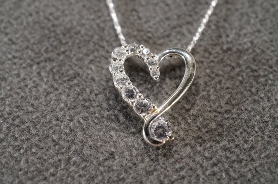 Vintage Art Deco Style Sterling Silver Genuine Cubic