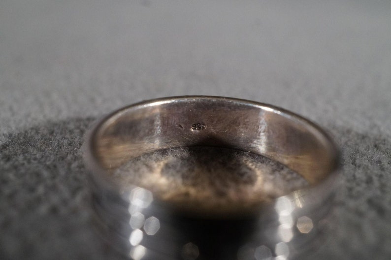 Size 10 **RL Vintage Sterling silver Fancy Detailed Ribbed Etched Design Eternity Style Wedding Band Stacker Design Band Ring