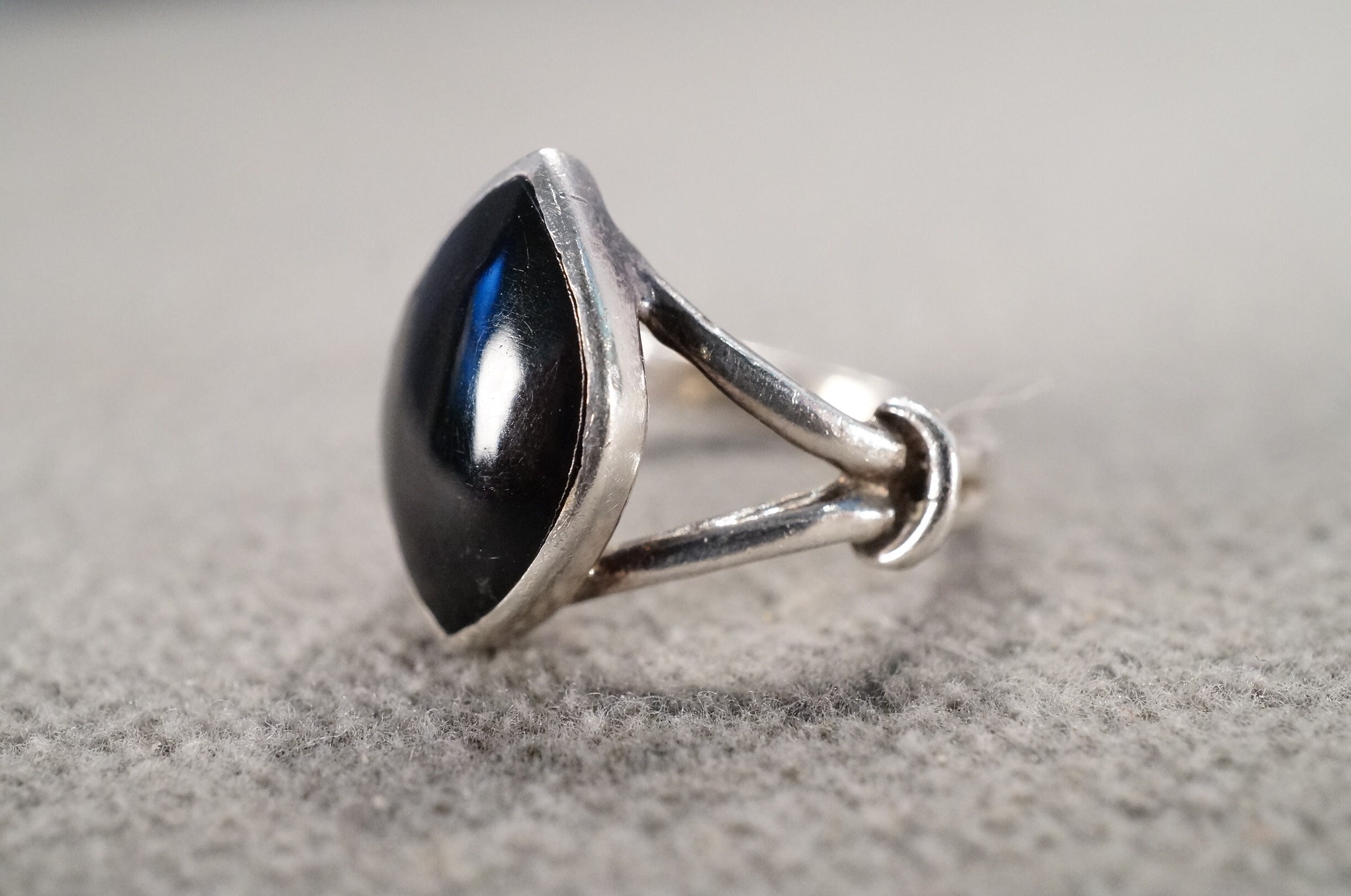 Vintage Wedding Band Design Ring Sterling Silver Marquise