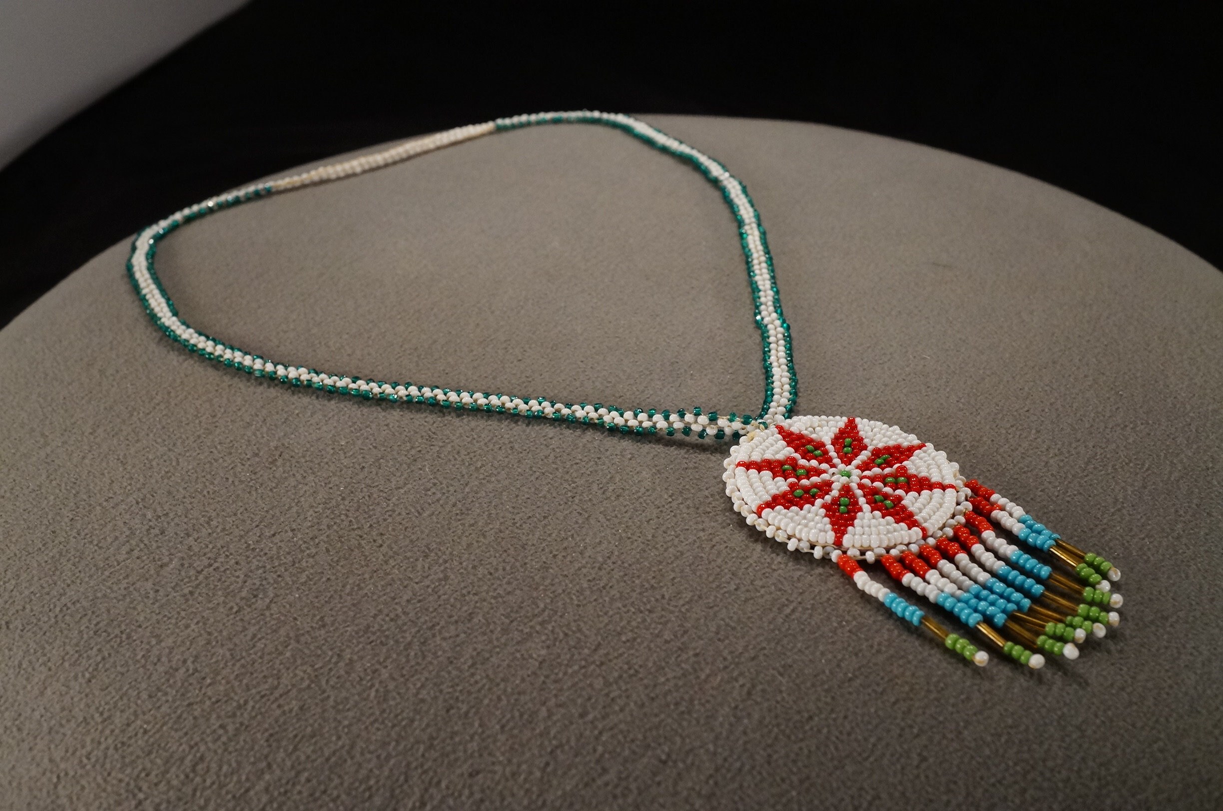 Vintage Art Deco Style Micro Glass Beads Tassel Dangle Bib Style