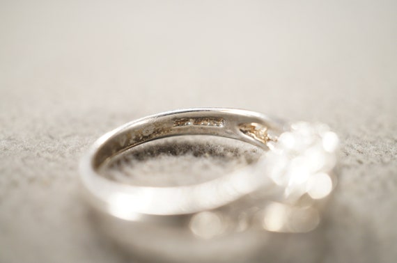 Vintage Wedding Band Stacker Design Ring Sterling… - image 5