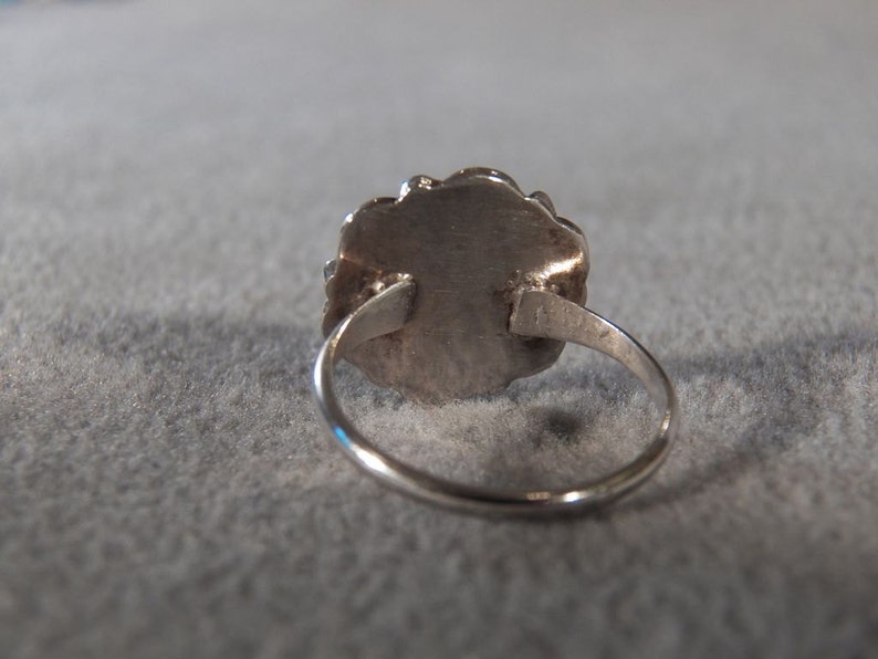 Vintage Sterling Silver 6 Pear Turquoise Fancy Southwestern Style Band Ring Size 7 **RL