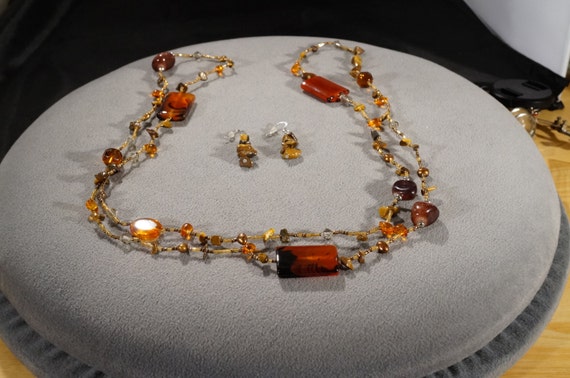Vintage Art Deco Style Glass  Beads Multi shape A… - image 1