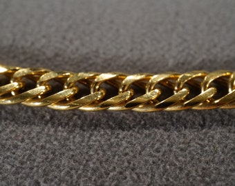 gold necklace vintage ゴールドネックレス Vintage Art Deco Style Yellow Gold Tone Chain Design Necklace