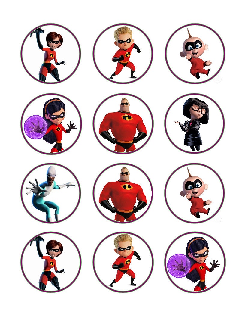 Free Printable Incredibles Cupcake Toppers